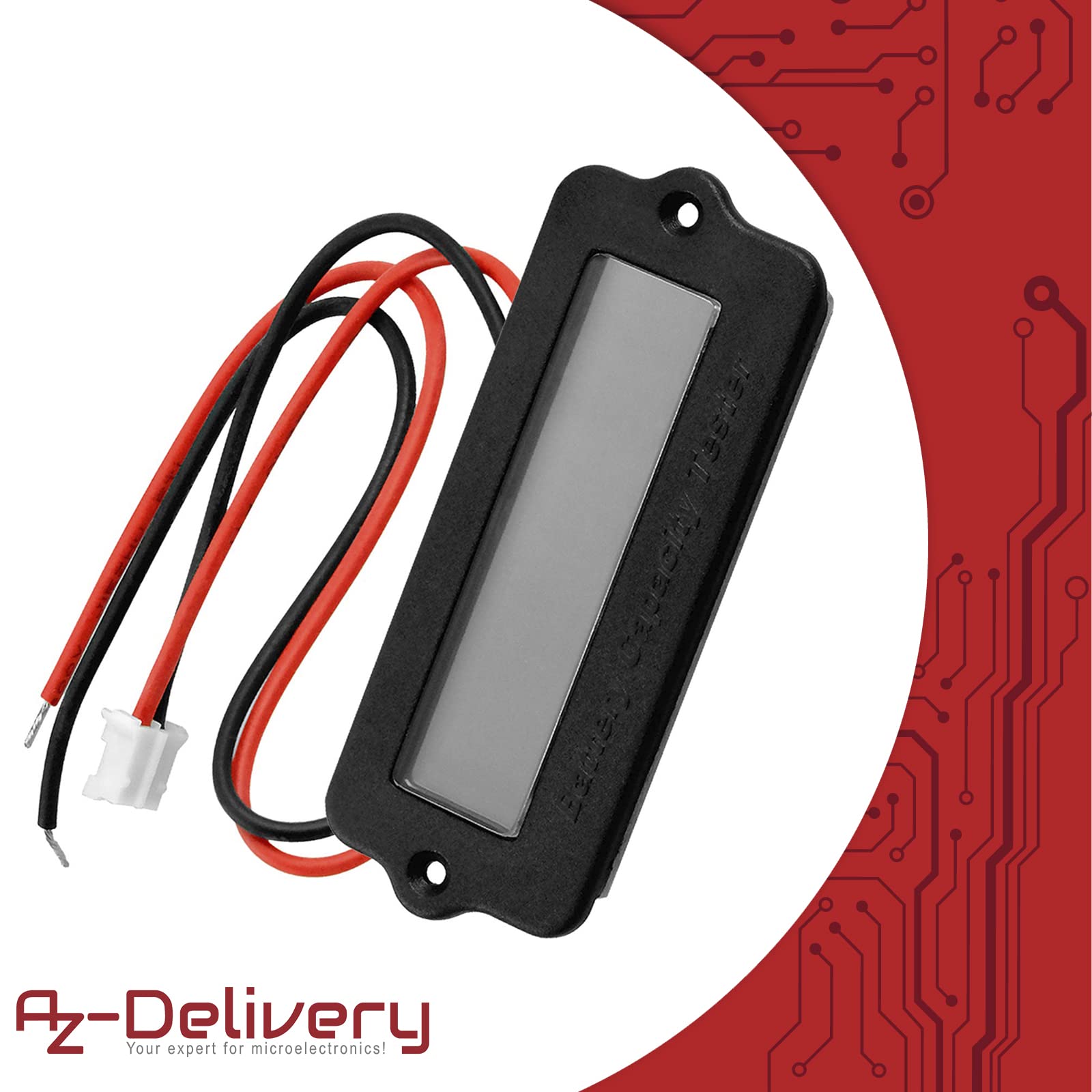 AZDelivery 3 x 12V LY6W indicatore capacità batteria con schermo LED verde retroilluminato