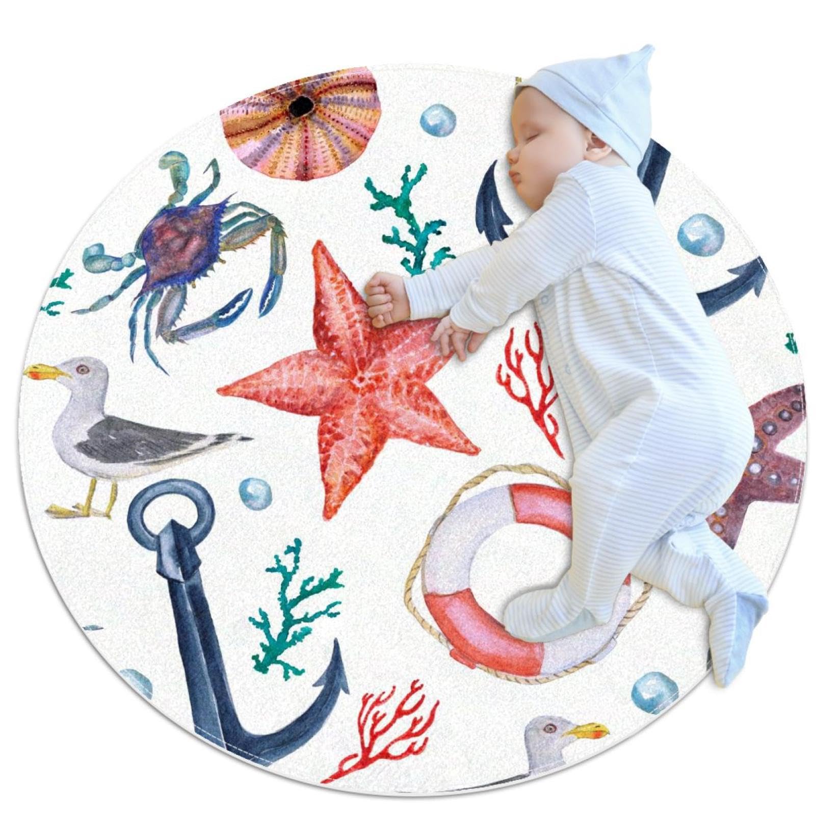Tapis de salle de bain antidérapant rond 1m pour éviter les glissades