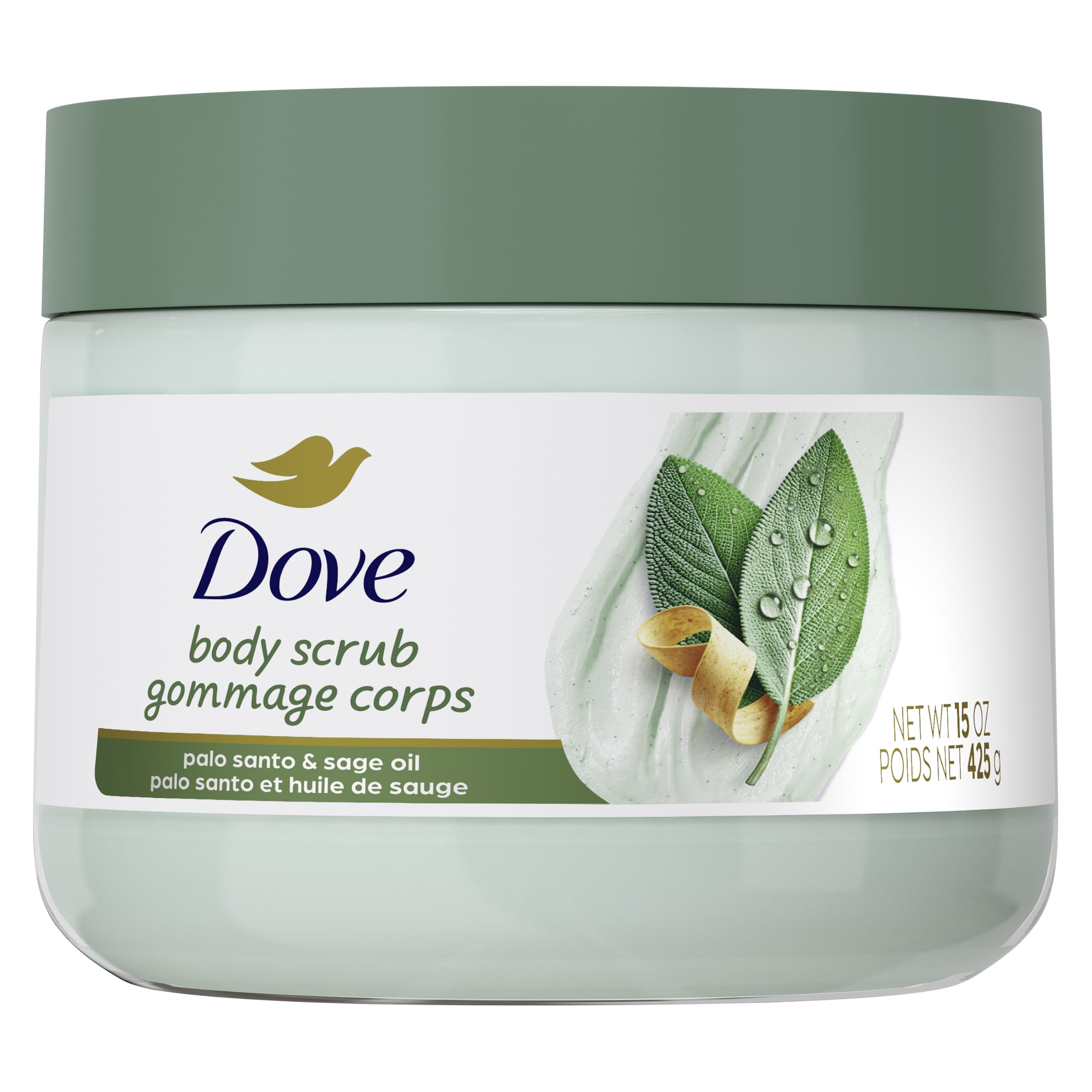 Dove Limited Edition Body Scrub Palo Santo & Sage Oil For Exfoliated 15 OZ | Limited Edition