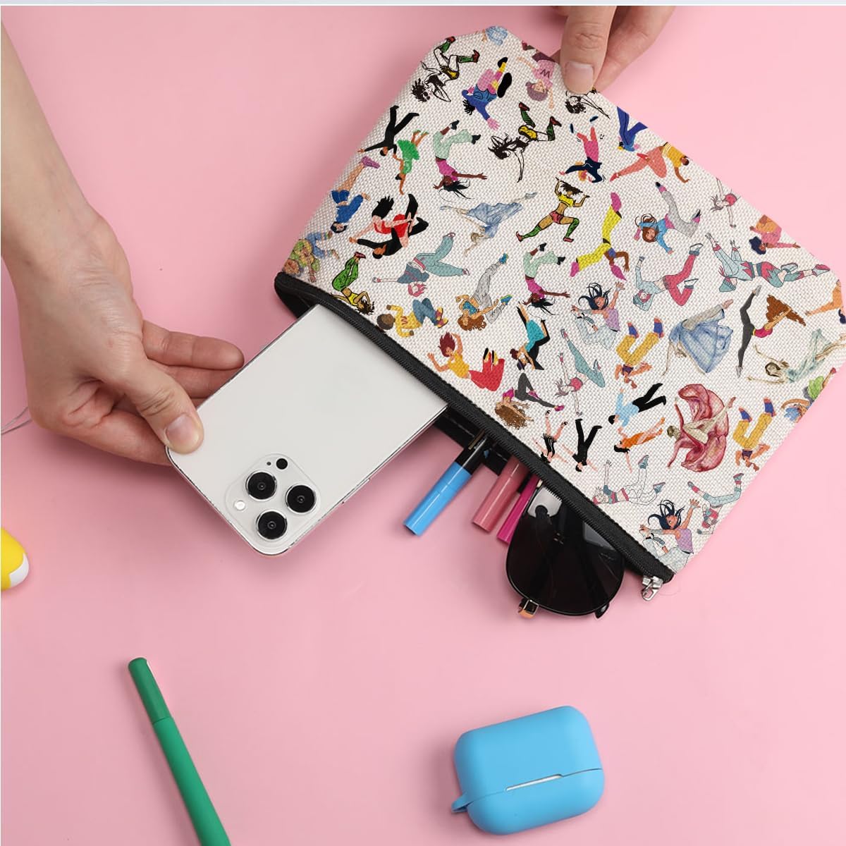 Dance Teacher Gift Dance Dancing Makeup Bag Dance Stuff for Women Female Her Teen Girl Daughter Dancer Coach Cousin Best Friend Appreciation Gifts Cosmetic Bag Mothers Nurse Day Graduation Birthday - Image 6