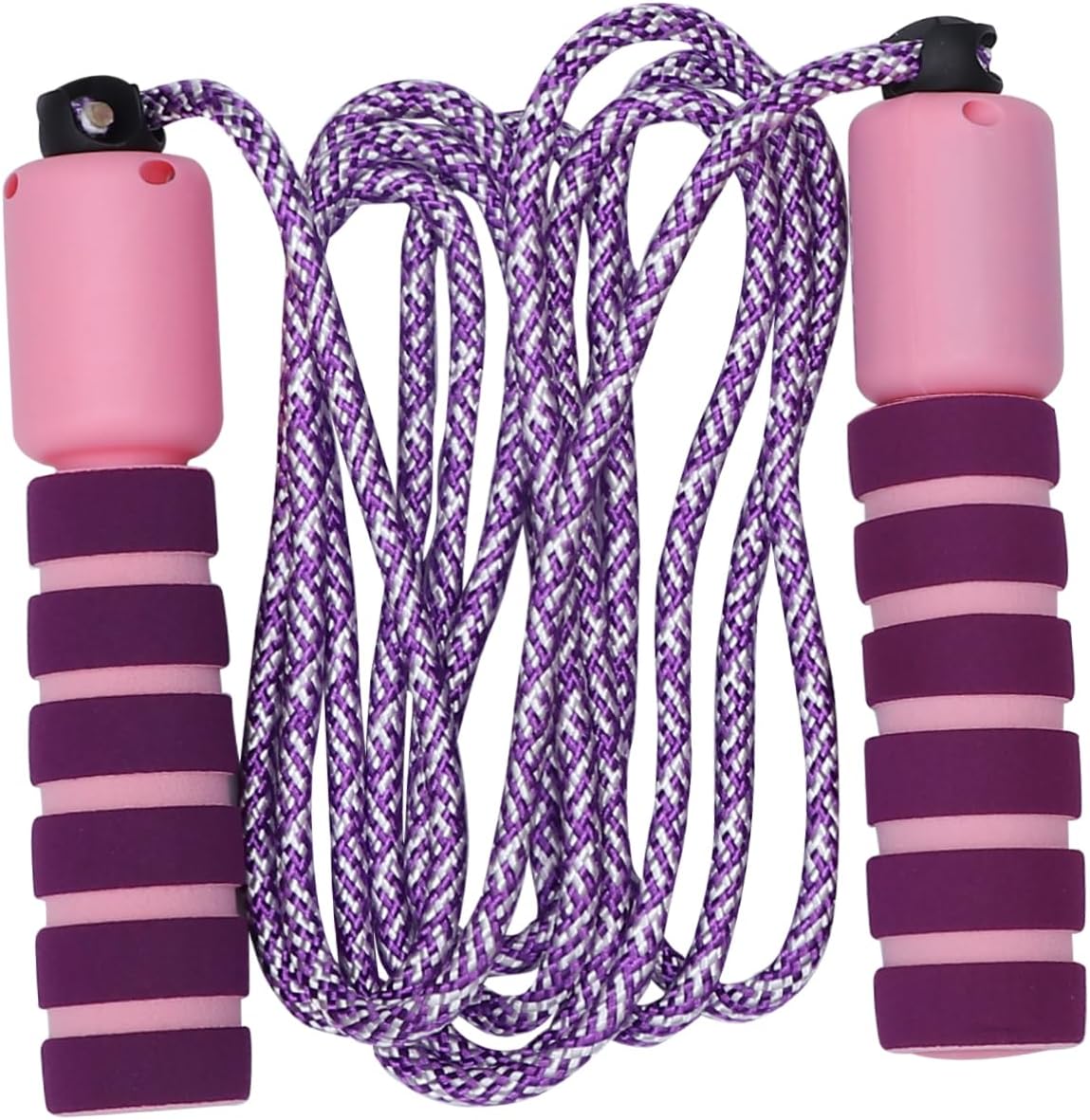 2Pcs Counting Jump Rope Electronic Skipping Rope for Adults Comfortable Grip Interactive Fitness Purple Pink Red Blue
