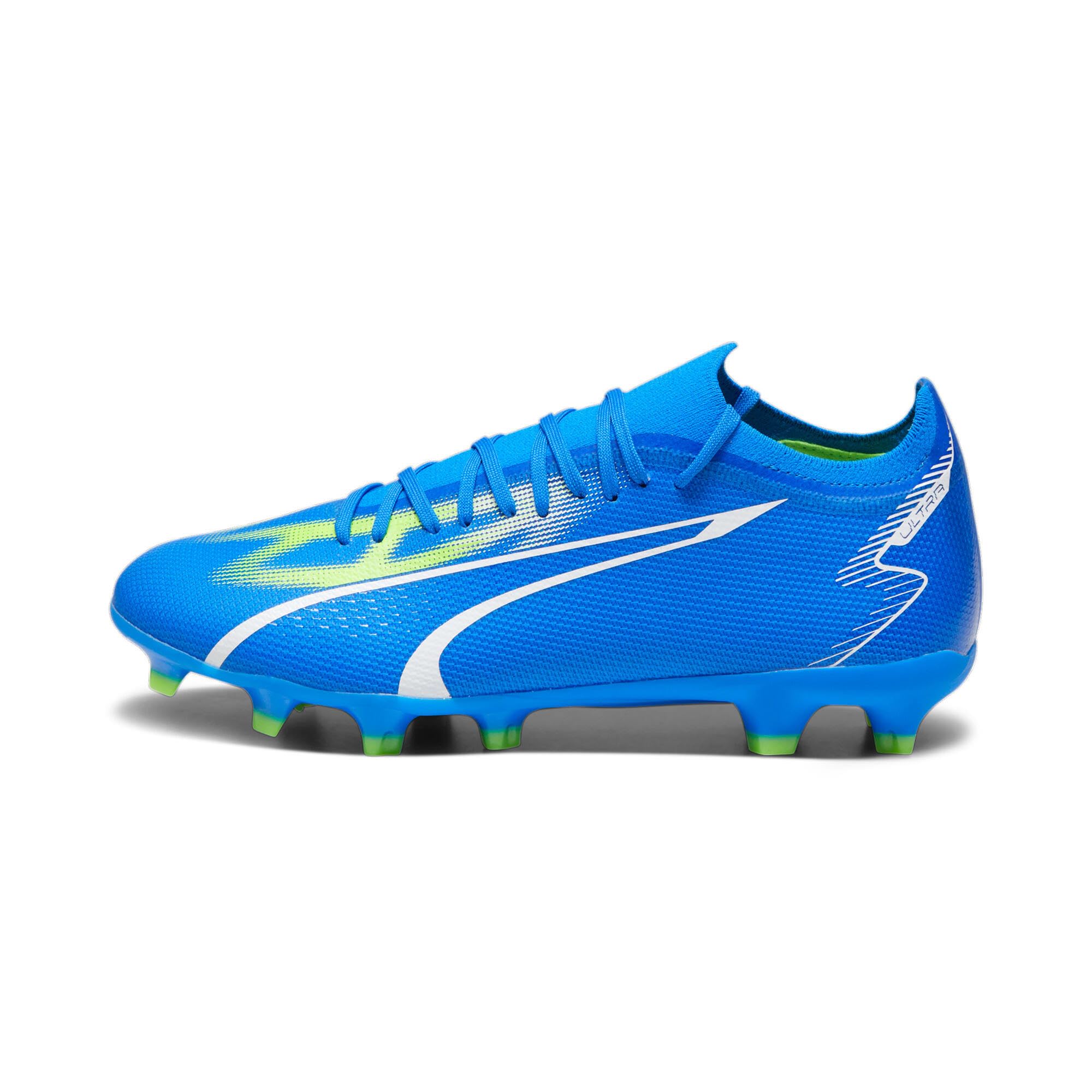 Puma Unisex Ultra Match Fg/AG Fußballschuh, Ultra Blue Puma White Pro Green, 39 EU