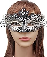 Vista 127 de IETANG - Antifaces venecianos para parejas, baile de máscaras, accesorios de disfraz o fiesta, 1 par Negro