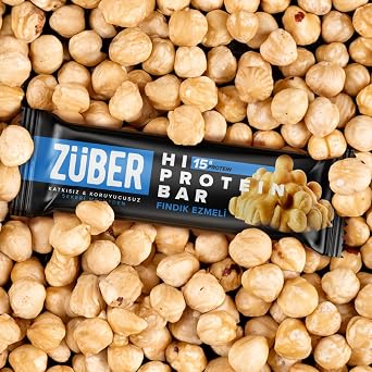 Züber Fındık Ezmeli Yüksek Hi Protein Bar 45g x 12 Adet