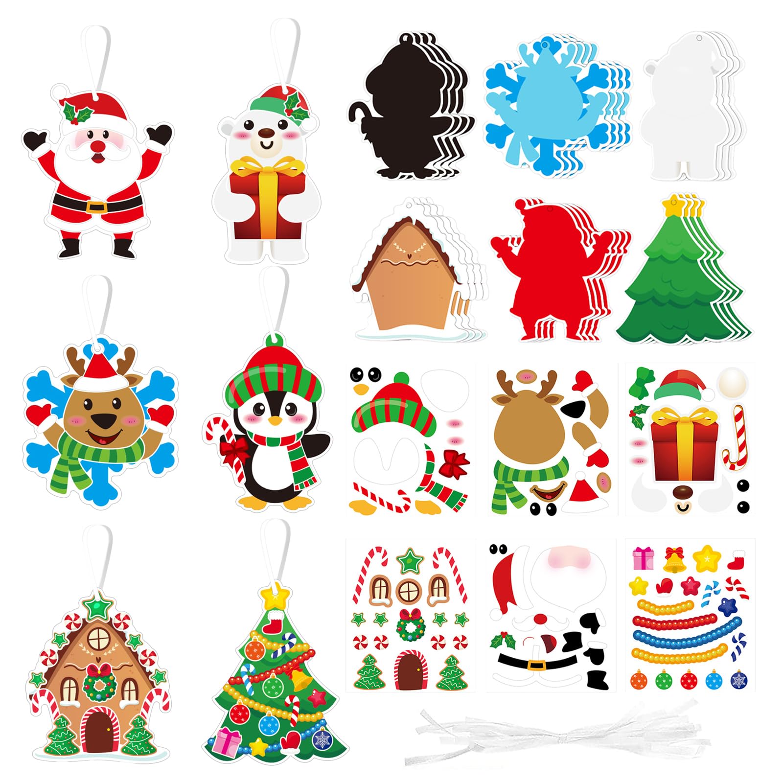 Adesivi Natalizi Per Bambini - 48 Fogli Decorativi Fai Da Te Per Regali, Finestre E Lavoretti Creativi - Foto 7