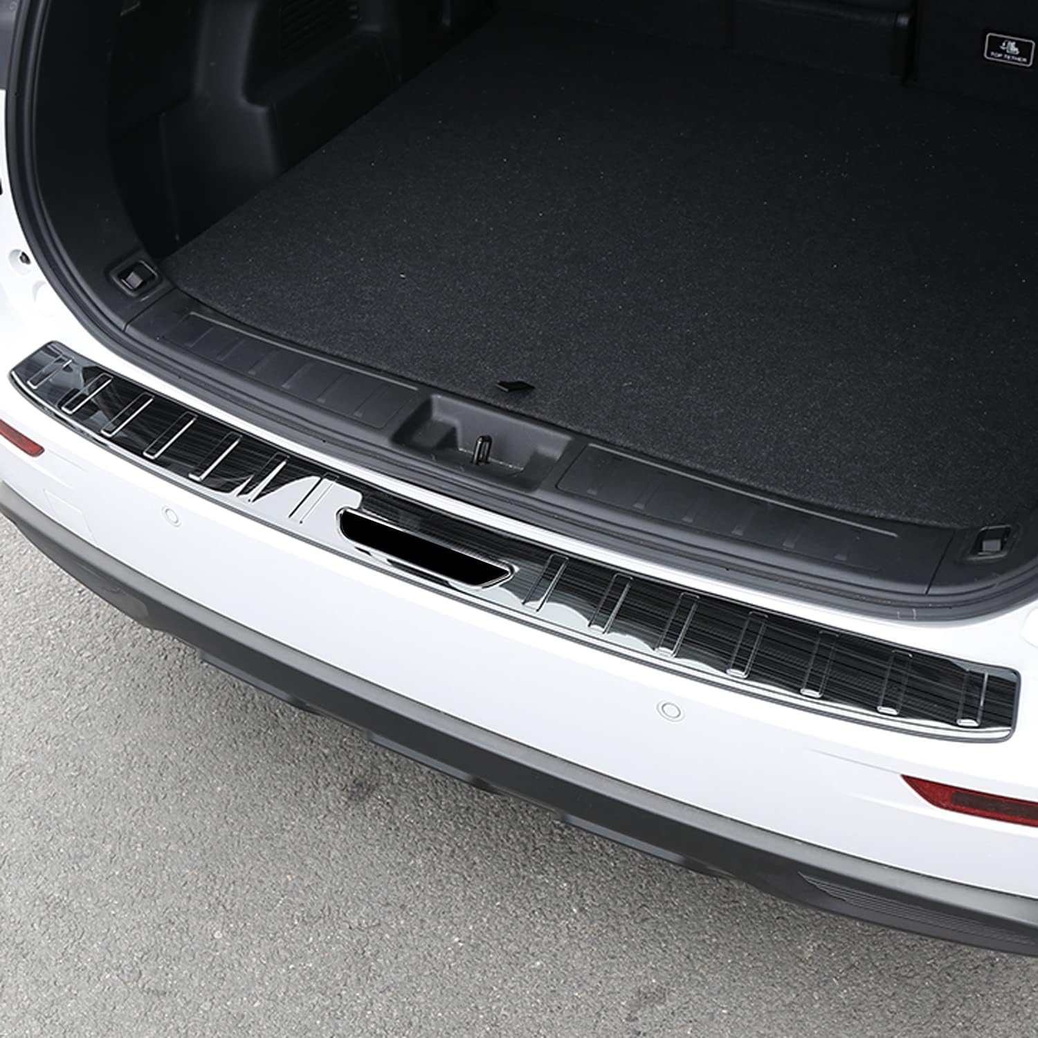 for Mitsubishi Outlander 2022-2023 Steel Black Outer Rear Bumper Protector Sill Plate 1pcs Car Accessories