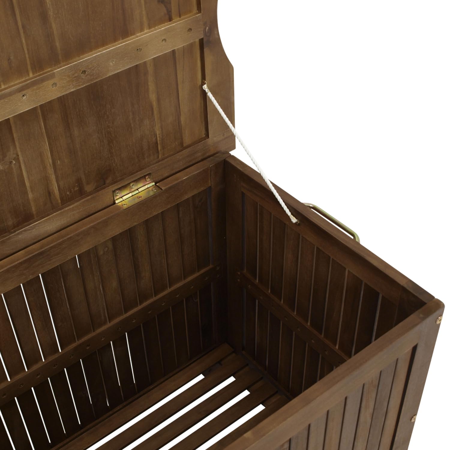 DEGAMO Kissenbox Auflagenbox NAVARRA mit Rollen, Akazienholz braun geölt, Outdoor, FSC®-zertifiziert