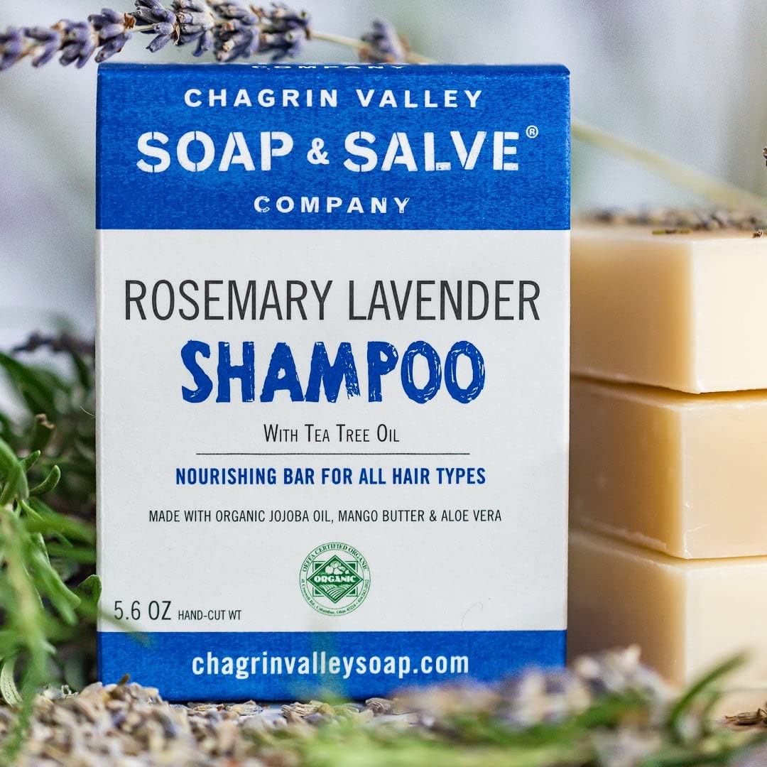 Chagrin Valley Soap & SalveOrganic Natural Shampoo Bar - Rosemary Lavender - (1 Bar)