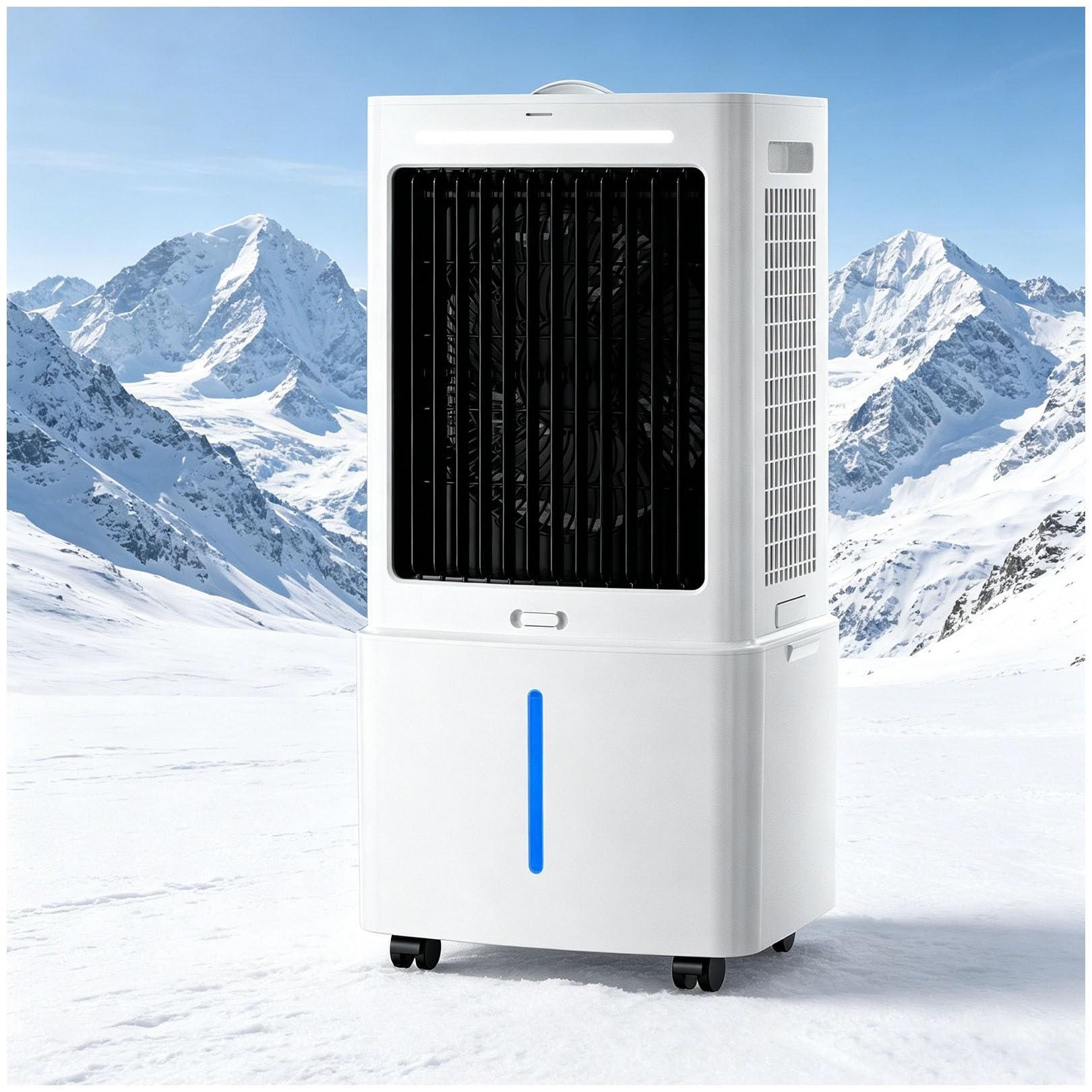 Enfriador de aire evaporativo 3 en 1 con control remoto, tanque de agua de 25 L, ventilador de enfriamiento evaporativo con 3 velocidades, 3 modos de viento, oscilación de 120°