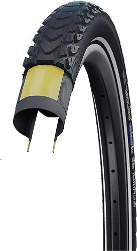 Miniatura 4 de Schwalbe - Neumático para bicicleta Marathon Mondial Touring Wire Clincher  Varios tamaños  Línea de rendimiento  NegroReflectante