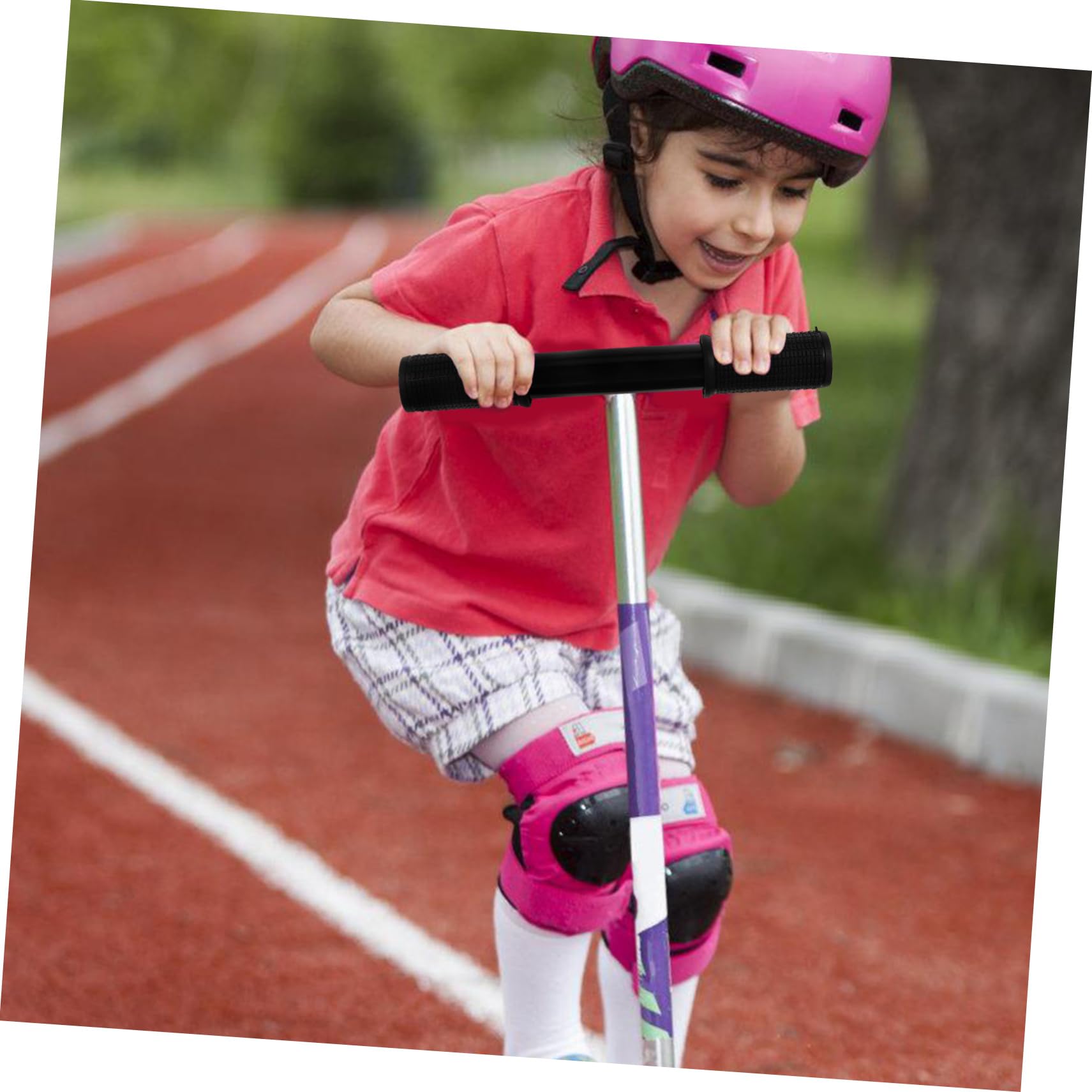 Mipcase 5 Pièces Poignée de sécurité Enfant réglable pour Trottinette électrique Poignée de sécurité réglable Barre de Remplacement Scooter poignées trotinette Electrique Acier Inoxydable