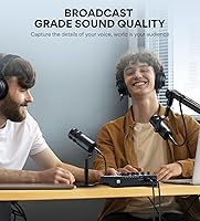 Vista 3 de MAONO Micrófono de podcast XLR, micrófono dinámico de estudio cardioide para grabación vocal, transmisión, voz en off, tecnología de aislamiento