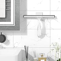 Vista 6 de AmazerBath Escobilla para puerta de cristal de ducha, escobilla de ducha para puertas de cristal, mango acrílico, escobilla multiusos para puertas