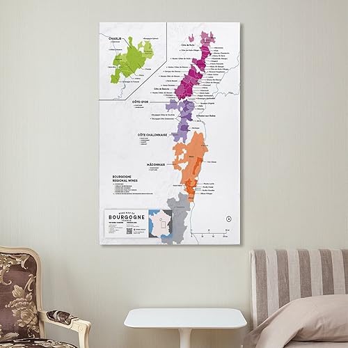 Miniatura 7 de Póster de mapa de regiones vinícolas de Francia, póster de mapa de vino burdeos, pósteres artísticos e imágenes artísticas de pared, impresiones