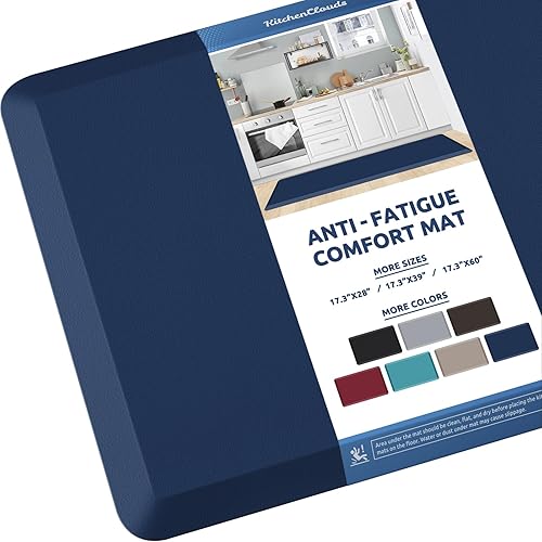 Miniatura 8 de KitchenClouds - Tapete acolchado antifatiga, impermeable, antideslizante, para escritorio de pie, cocina, hogar, fregadero y oficina, 17.3 x 28 Gris
