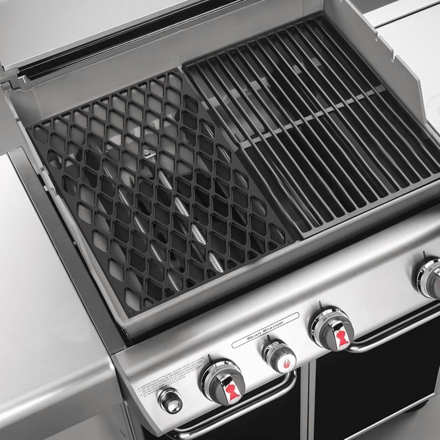 onlyfire Cast Iron Cooking Grate for Weber Genesis 300 Series Grills, Weber 7524 Grill Grate Replacement for Genesis E310 E320 E330 S310 S320 S330