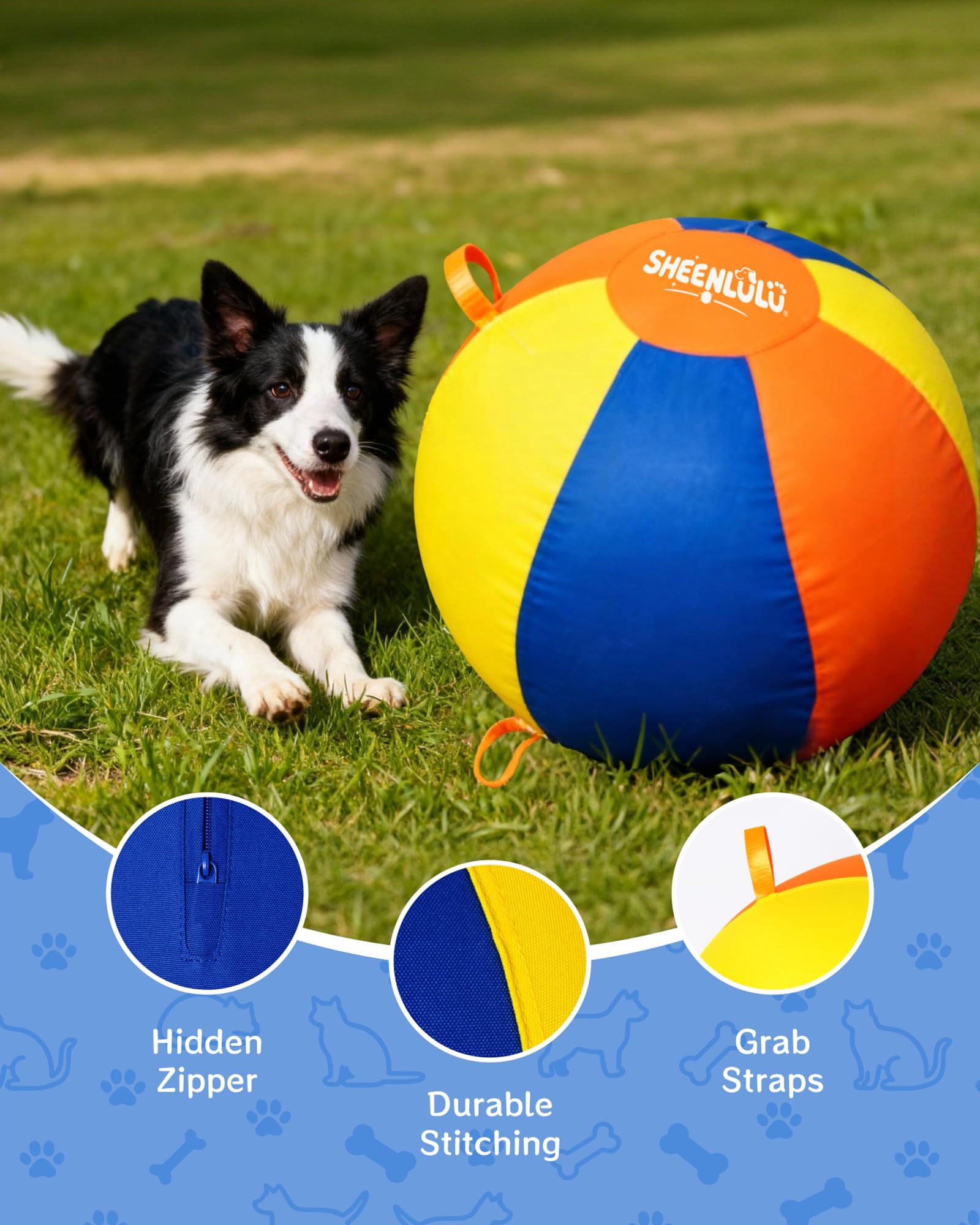 Pet Supplies : SHEENLULU Herding Ball for Dogs, 22'' Dog Training