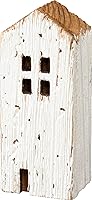 Vista 3 de Primitives by Kathy Set of 3 Rustic Wooden House Figurines