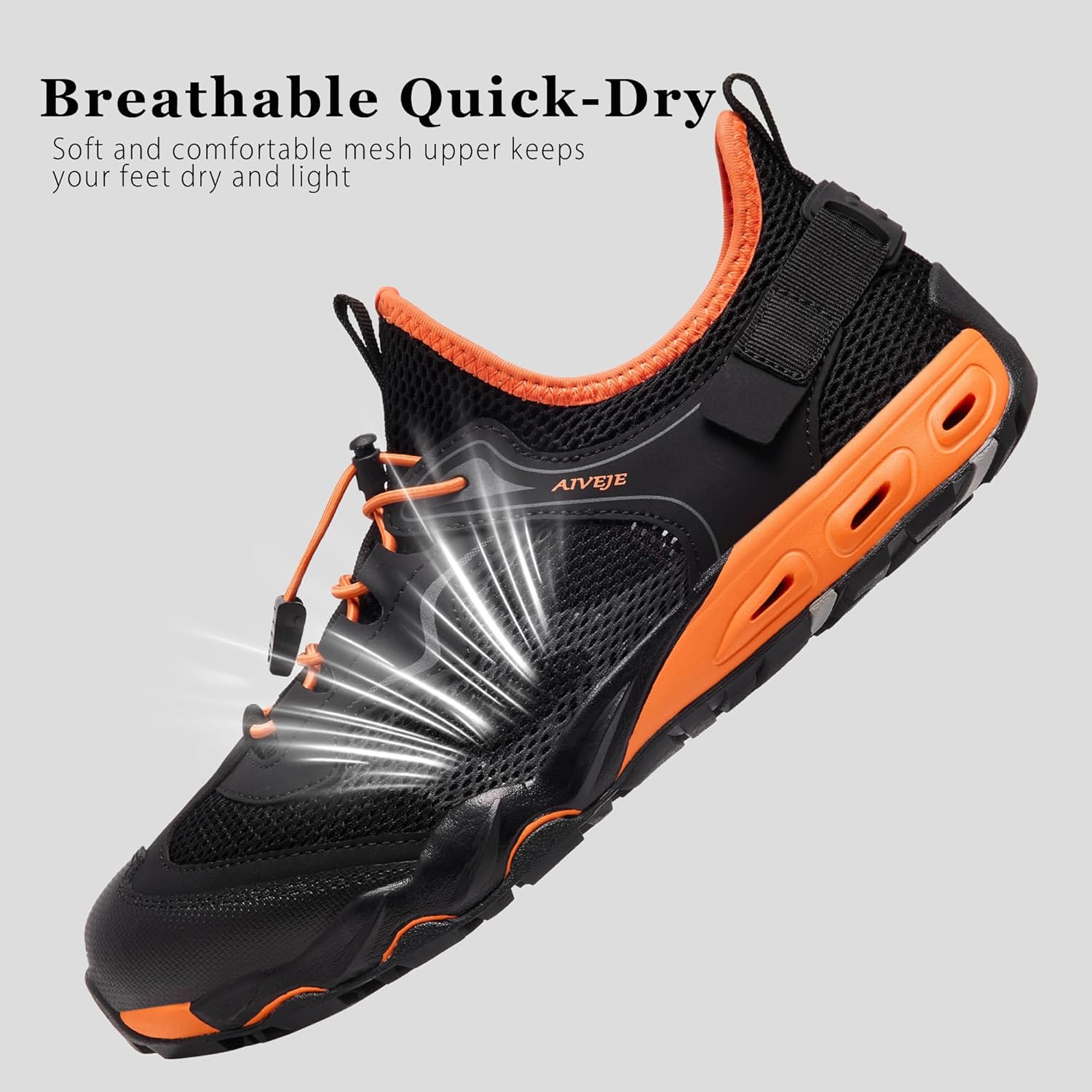 Water Shoes for Men Quick-Dry Aqua Shoes Non-Slip Hiking Athletic Water Sandals Amphibious Summer Footwear