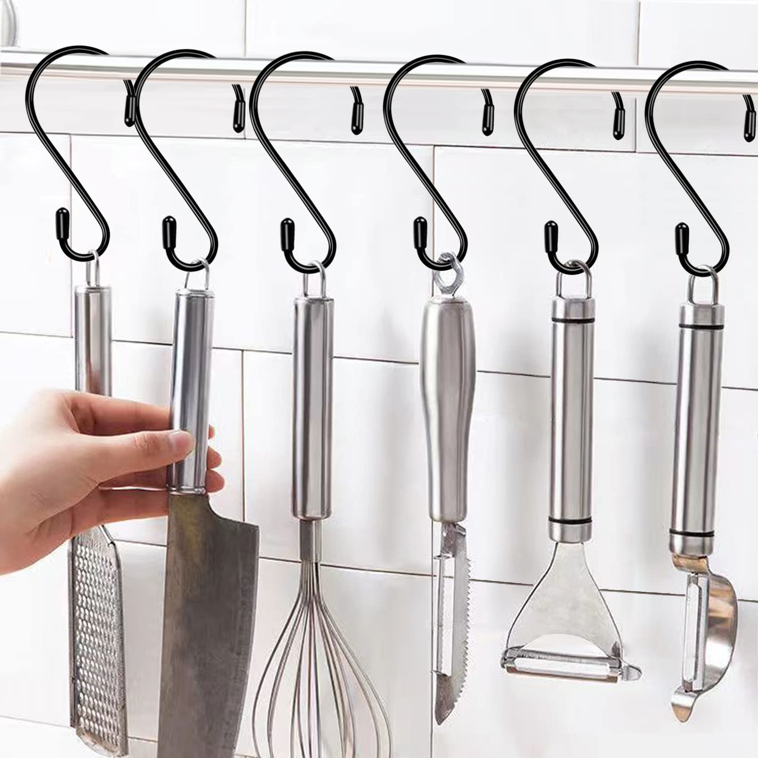 Generic Paquete De 20 Ganchos En Forma De S Resistentes De Acero Inoxidable 304, Ganchos En S Para Colgar (3 Pulgadas, 20 Unidades
