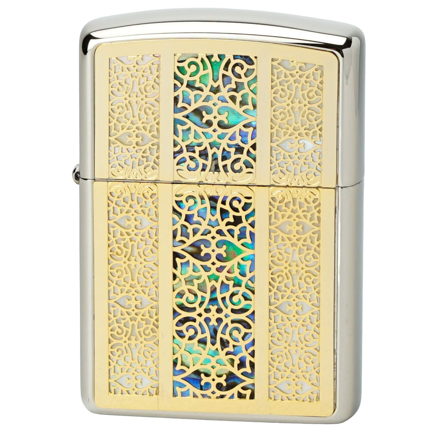 新品 zippo アーマー 貝貼り コンビシェル White Nickel 新品 zippo アーマー 貝貼り コンビシェル White Nickel