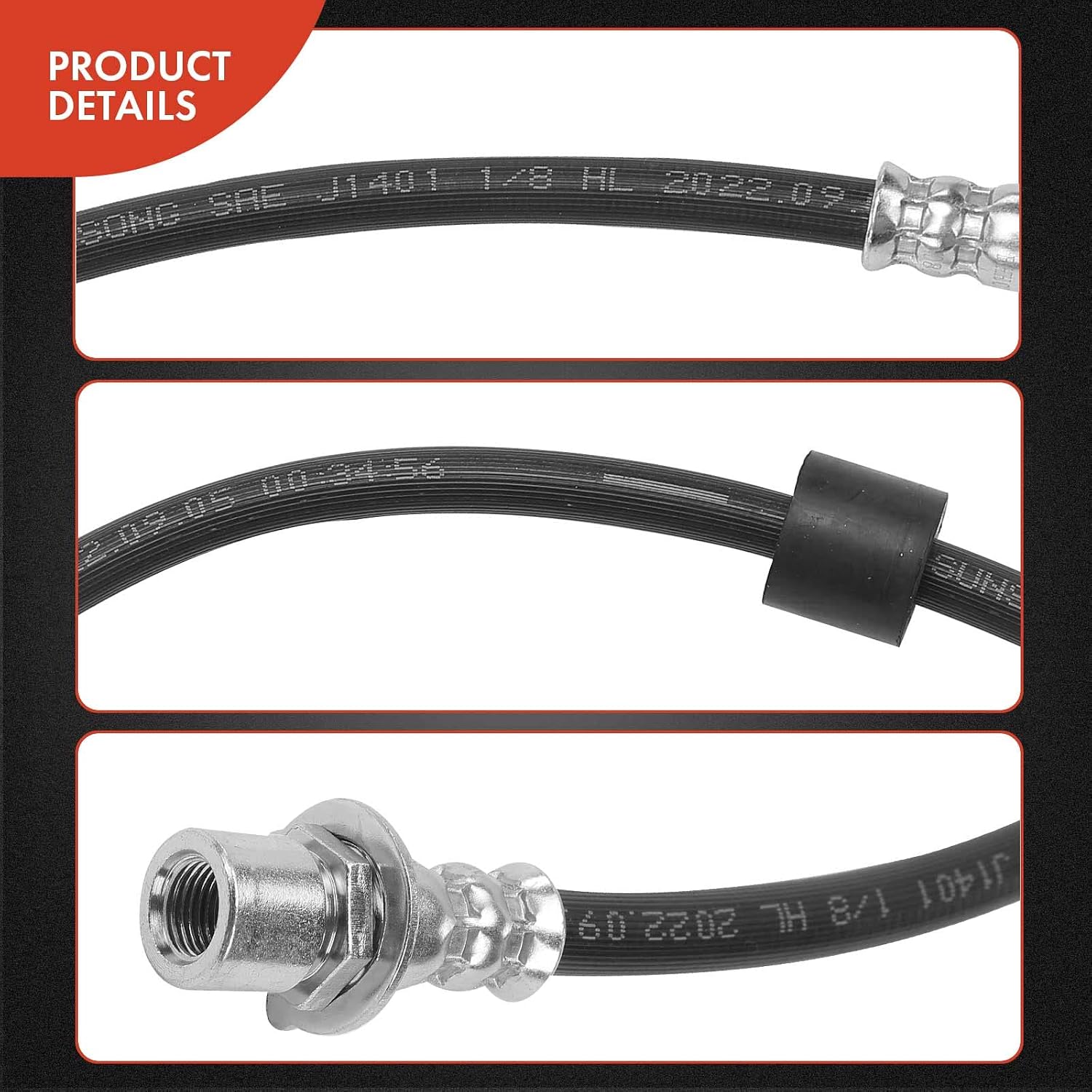 A-Premium Front Driver Brake Hydraulic Hose Compatible with Select Dodge Models - Charger 2014 2015 2016 2017 2018 2019 2020 2021 - Replace# 68248467AA