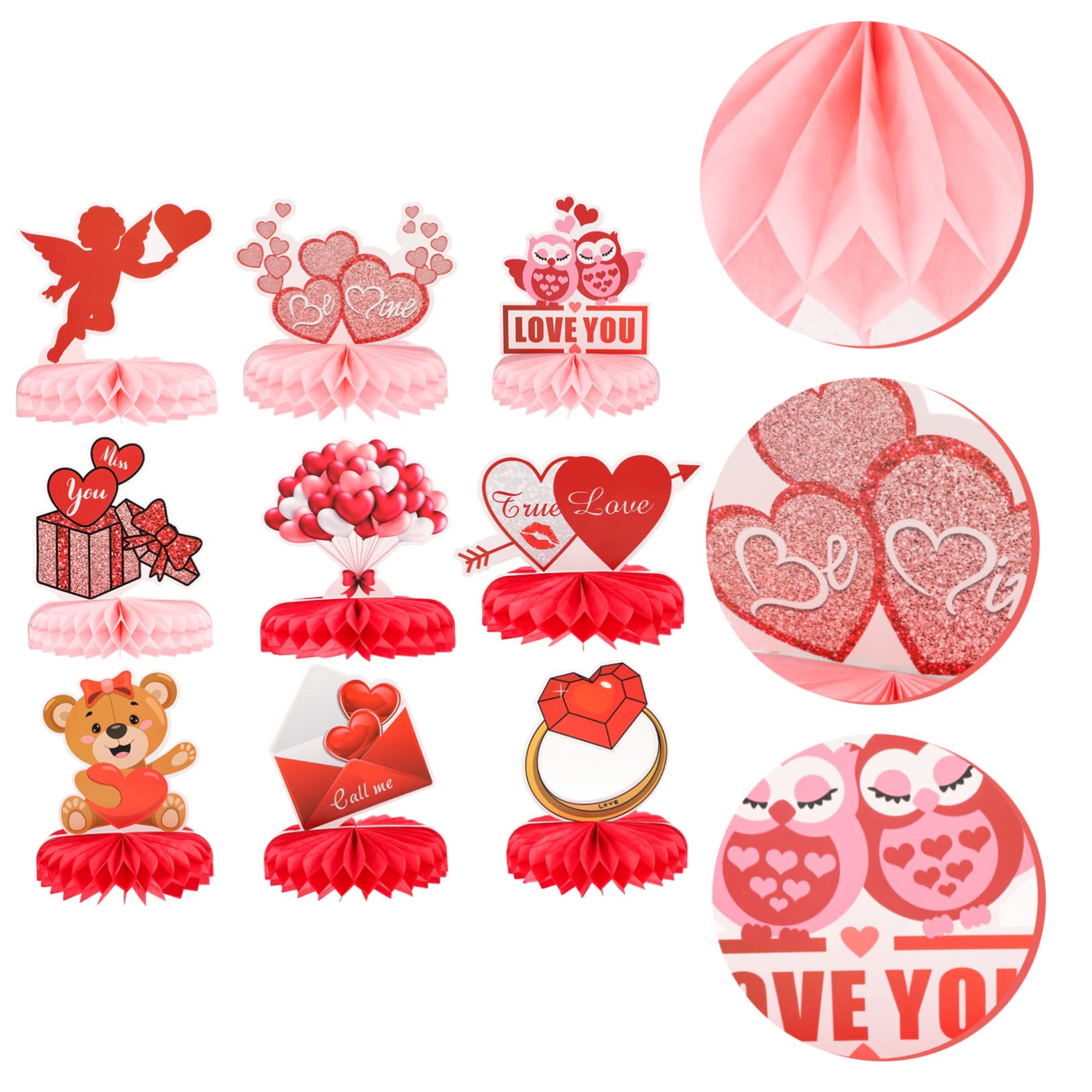 TOYANDONA 36piezas Decoración De De Día De San Valentín De Mesa Romántico Accesorios De San Valentín Decoración De Mesa