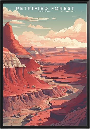 Miniatura 55 de Póster del parque nacional Haleakala, arte abstracto de la pared, arte de pared de paisaje natural retro, impresiones artísticas de pared para