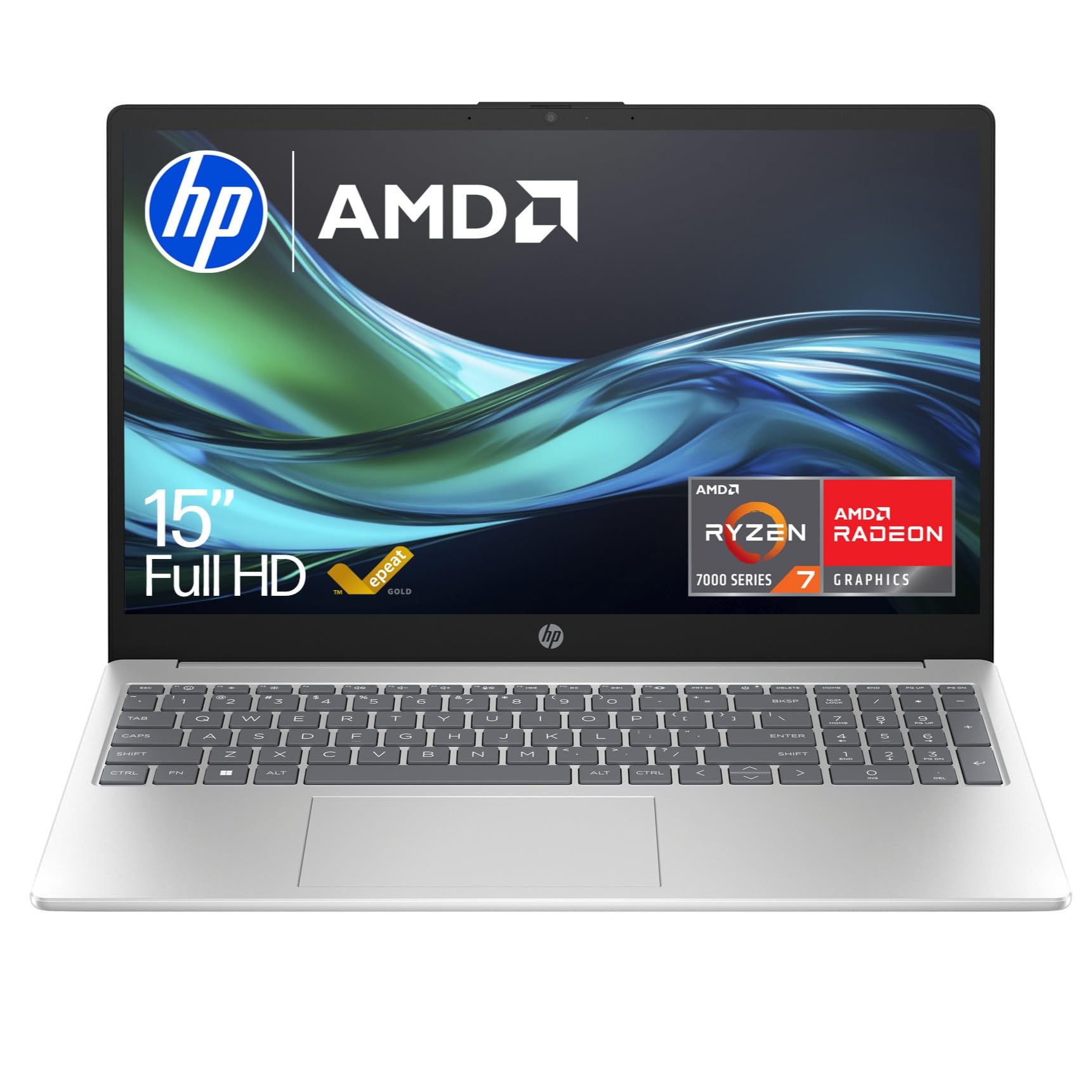 HP 15.6" Laptop | AMD Ryzen 3 7320U Processor | 8 GB RAM | 256 GB SSD | AMD Radeon Graphics | FHD Display | Up to 11hrs 15 mins battery | Windows 11 | Dual Speakers | Jet Black | 15-fc0045sa — view 21