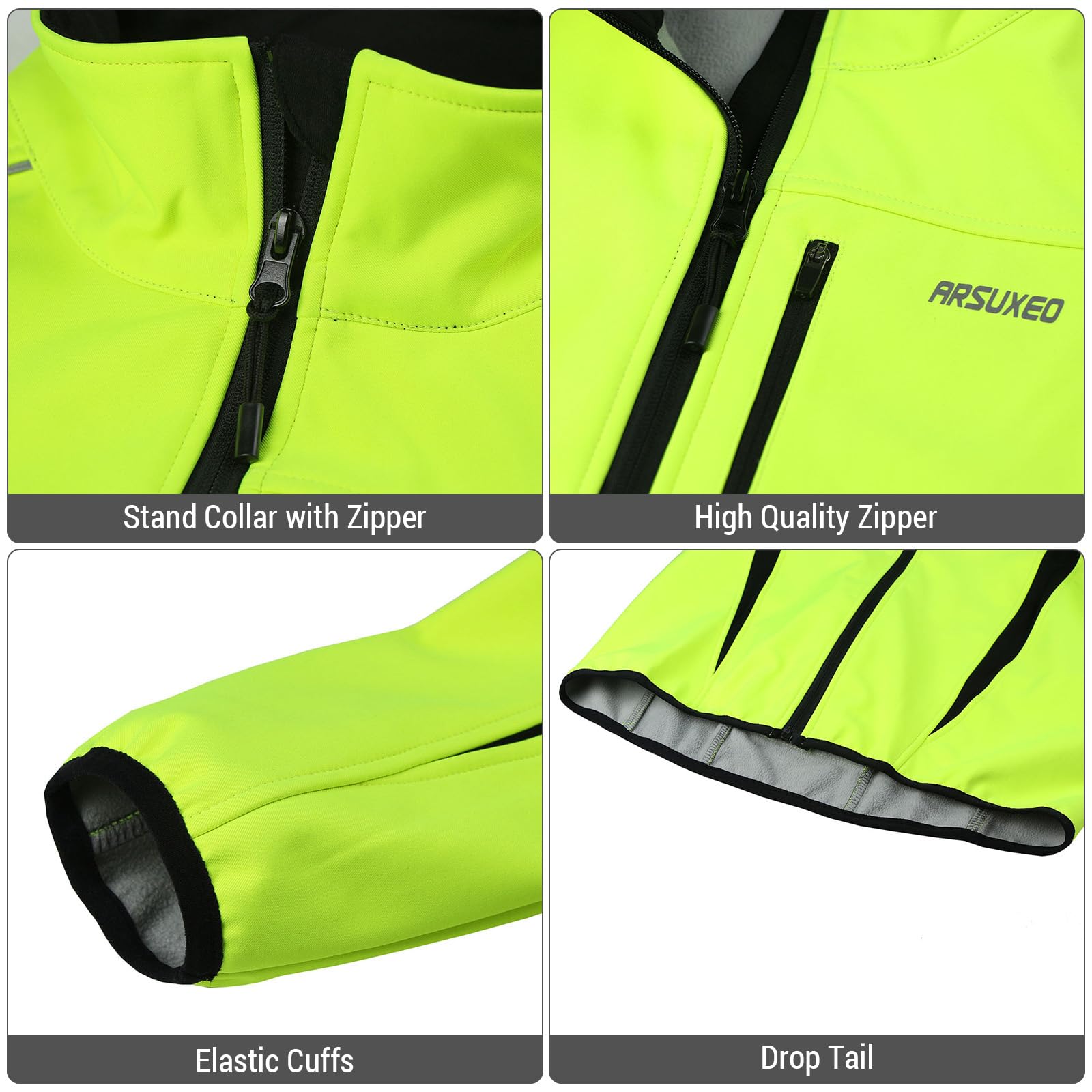 Lixada Chaqueta de Ciclismo de Calentamiento de Invierno, Ropa de Abrigo Transpirable para Bicicleta, Chaqueta de Ciclismo Impermeable a Prueba de Viento