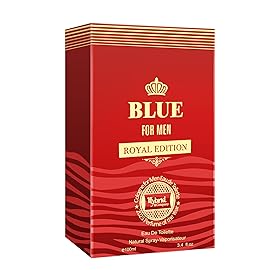 Hybrid & Company Blue For Men Fresh Sweet Strength Scent Mens Perfume,3.4 Fl Oz