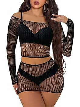 Body Sexy Donna Buitifo - Intimo In Rete Fishnet, Babydoll Adatto Da XS A L, Per Serate Romantiche - Foto 9