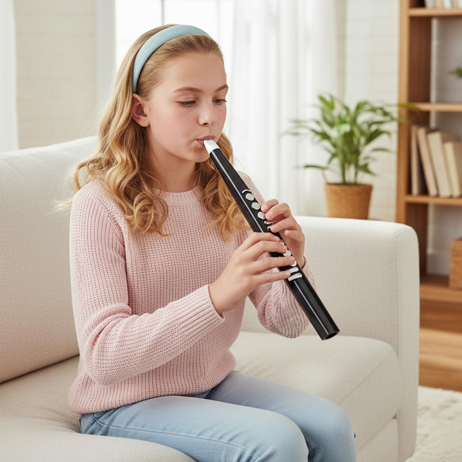 KOMFOTEU Saxophone Électronique, Connectivité MIDI, Bluetooth, USB, Instruments à Vent Numériques avec 13 Notes, 2 Doigts, Équipement Musical portable avec Sac de Transport, pour Débutants, Adultes
