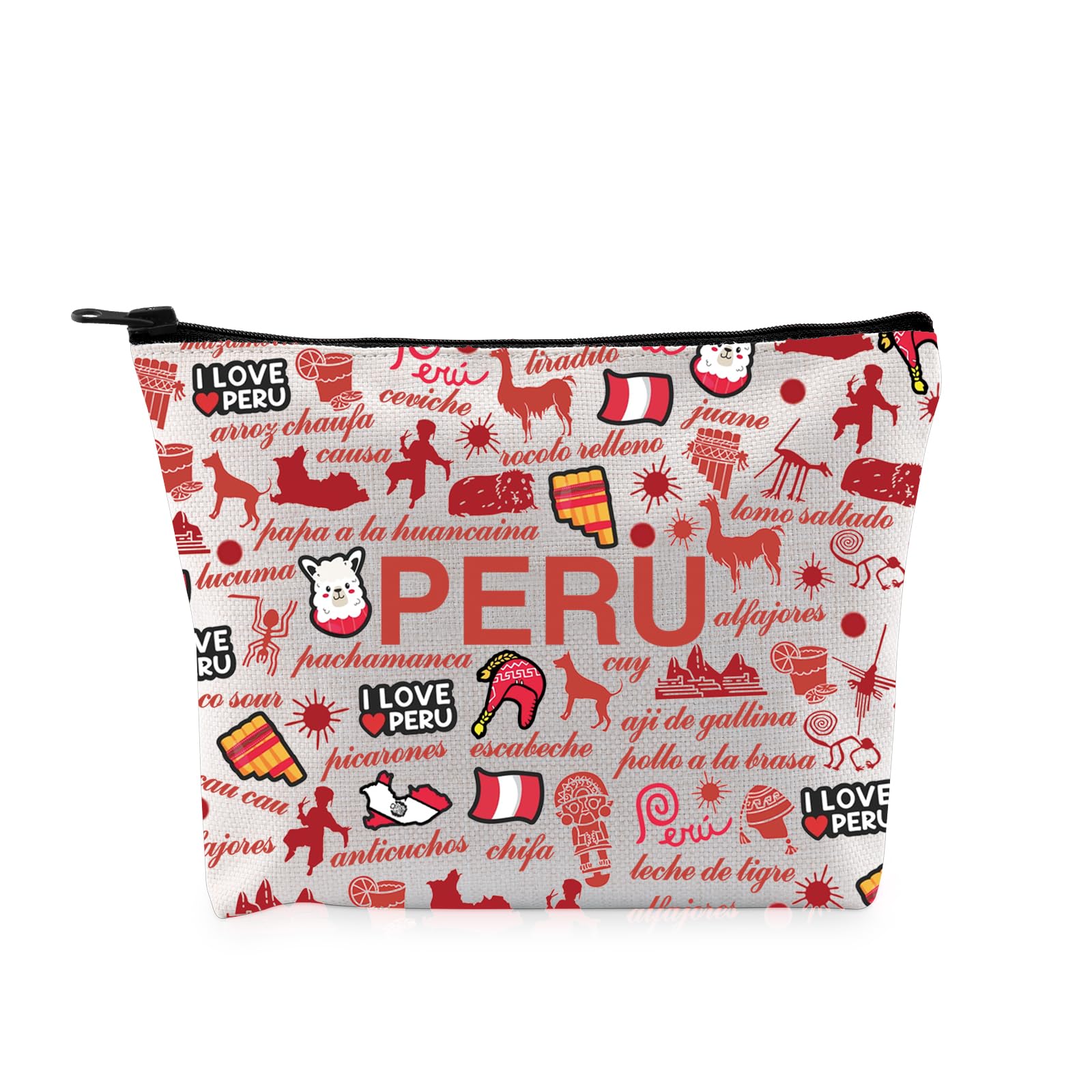 G2TUP Funny Peru Lovers Gift Peru Makeup Bag Peru Traveller Cosmetic Bag Peruvian Culture Lovers Gift (Peru MB)