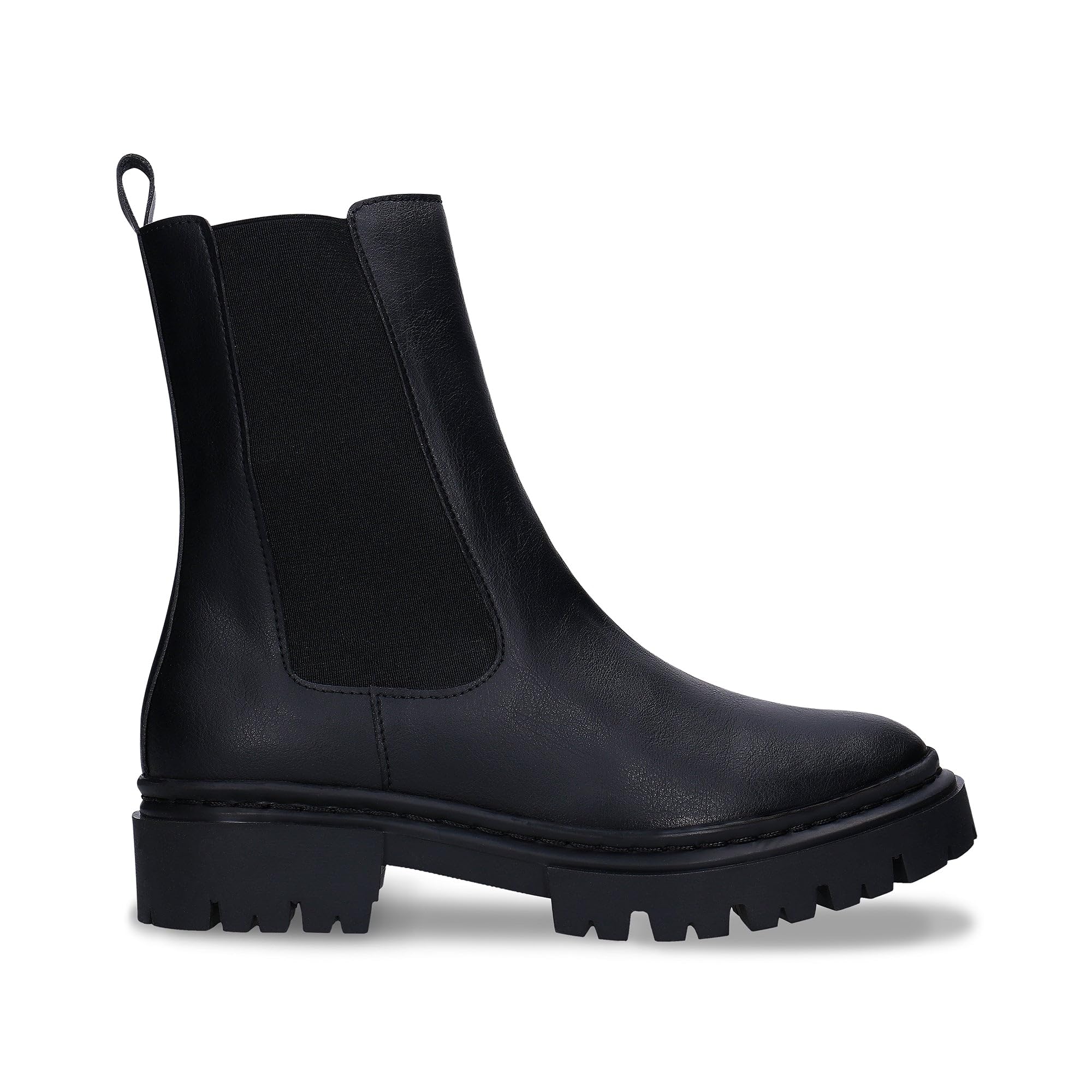 VIKKY Black : Chaussures montantes en cuir noir mat pour homme - 6