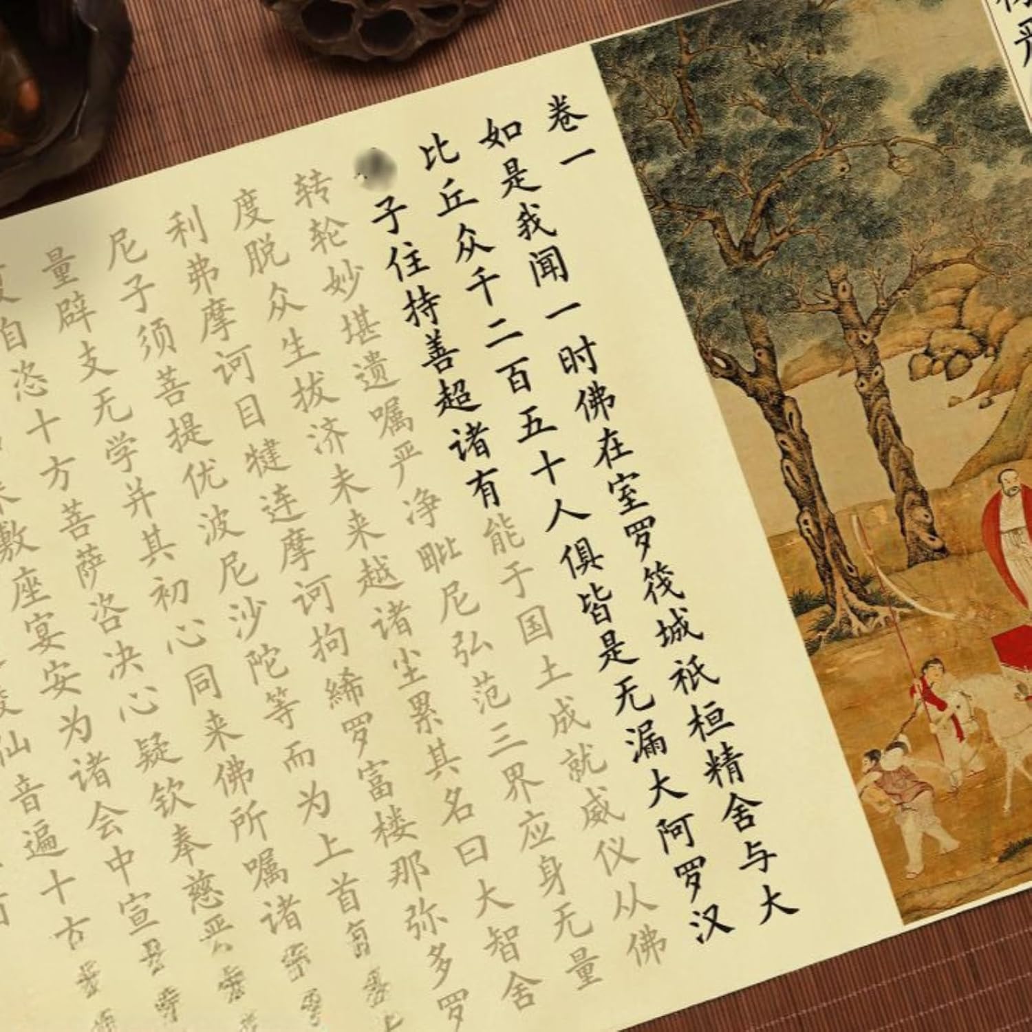 LEEDJUINE 1PC Buddhist Scriptures Copybook Hand-Copy Calligraphy Tracing Book
