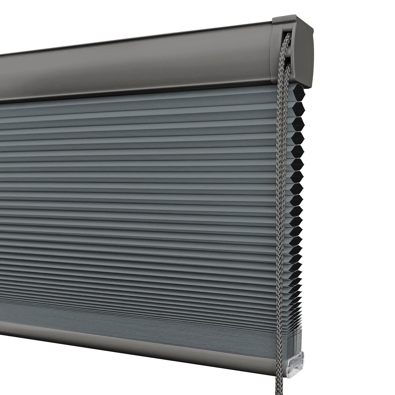 Keego Cellular Window Shades for Home Honeycomb Blinds with Cord for Windows Noise Cancelling Window Blinds & Shades for Kitchen Bedroom Office (Blue Haze-Blackout, 55" W x 48" H)