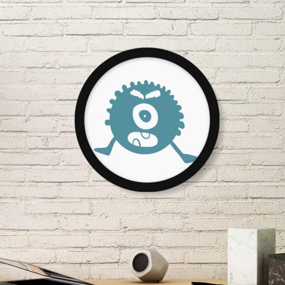 Peinture alien cyclope avec cadre noir rond pour salon moderne