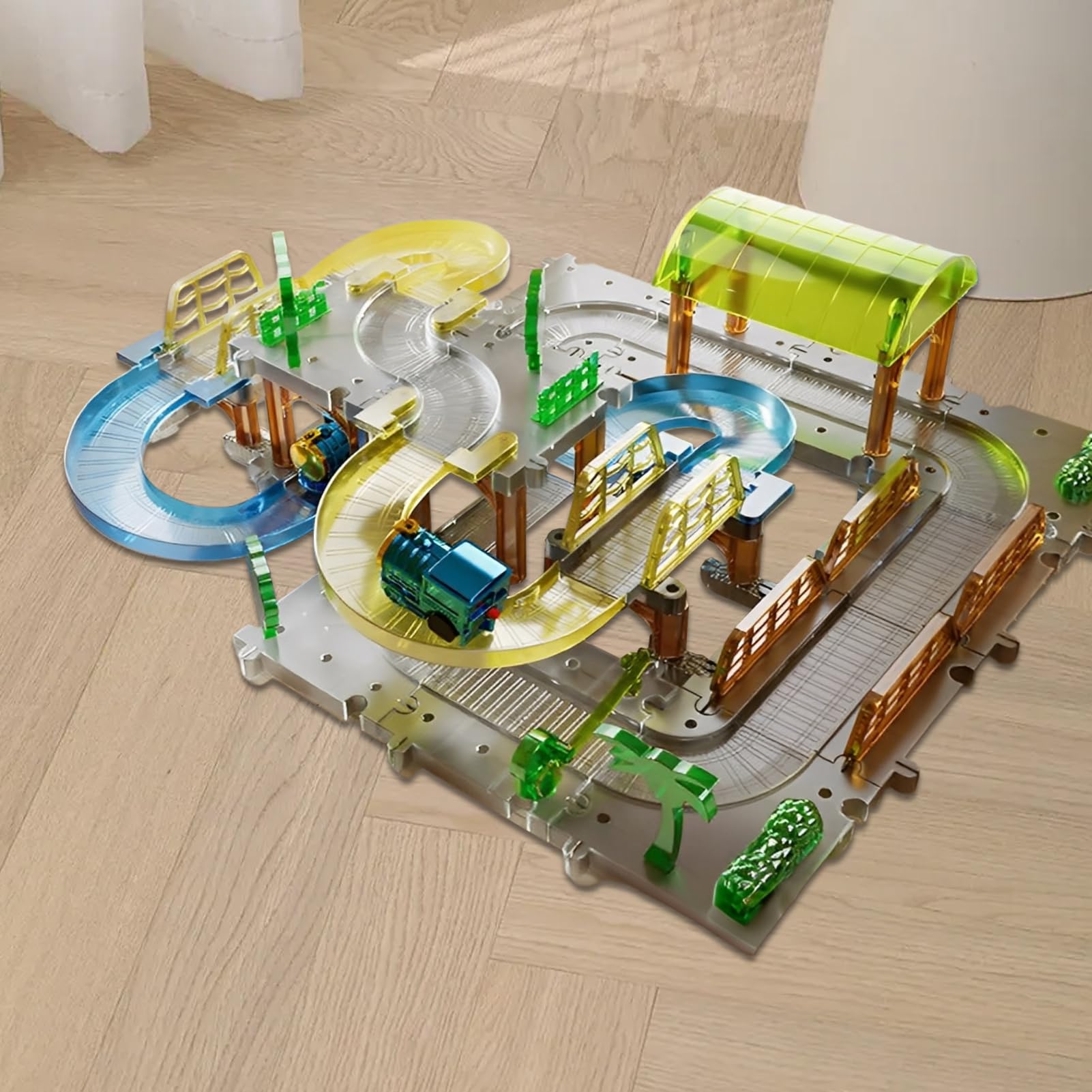 Zestaw Kolejki Elektrycznej Dla Dzieci Zabawka Edukacyjna Hobbystyczna Do | Elektryczny Zestaw Torów Kolejowych Hobby Kolekcja Do Wewnątrz I Na Zewnątrz Stół Impr