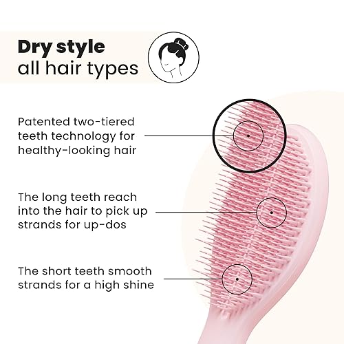 Miniatura 2 de Tangle Teezer The Ultimate Styler - Cepillo para peinar el cabello en seco, mantene, mezcla y añade volumen, textura y brillo, rosa milenario