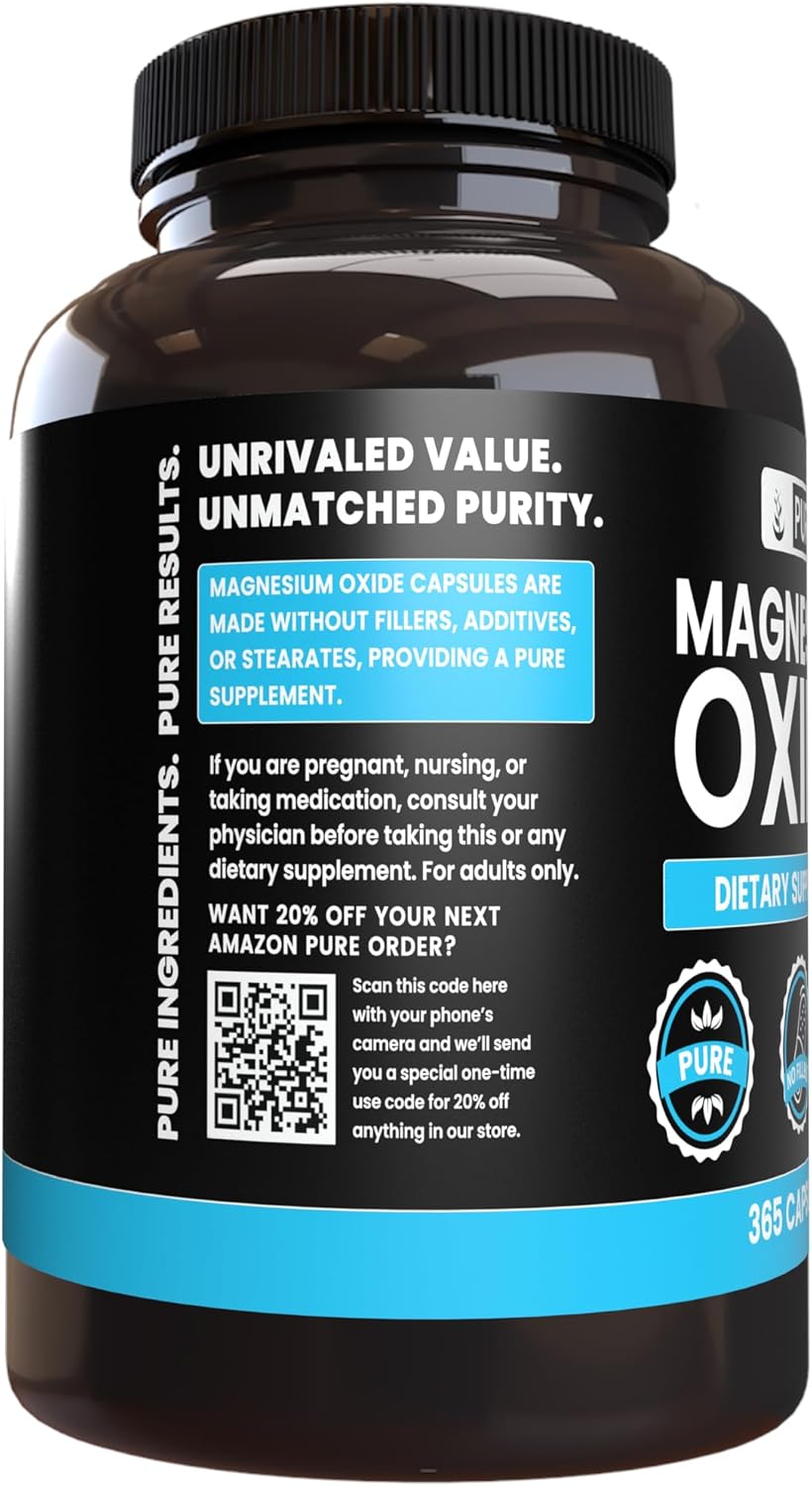 Magnesium Phosphate Biophix Oxy-Lax 750mg - 2 Pack (240 Capsules Total) Pure Magnesium Oxide Colon Cleanse Vitalax Natural Laxative - Foto 12