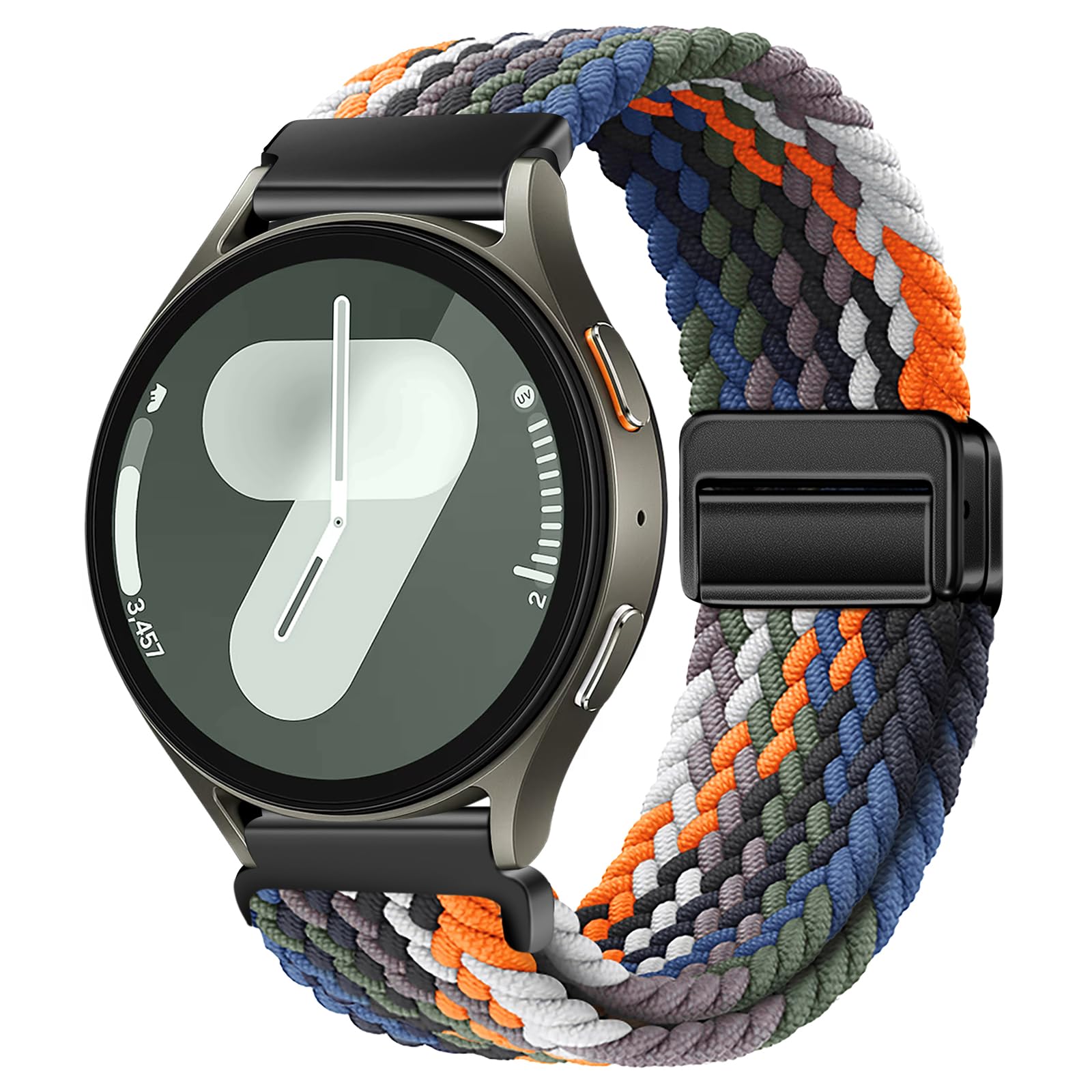 20mm Watch Straps Compatible with Samsung Galaxy Watch 6 Classic 47mm 43mm/Samsung Galaxy Watch 7/6/5/4 40mm 44mm/Galaxy Watch 5 Pro Quick Release Band Braided Nylon Watch Strap