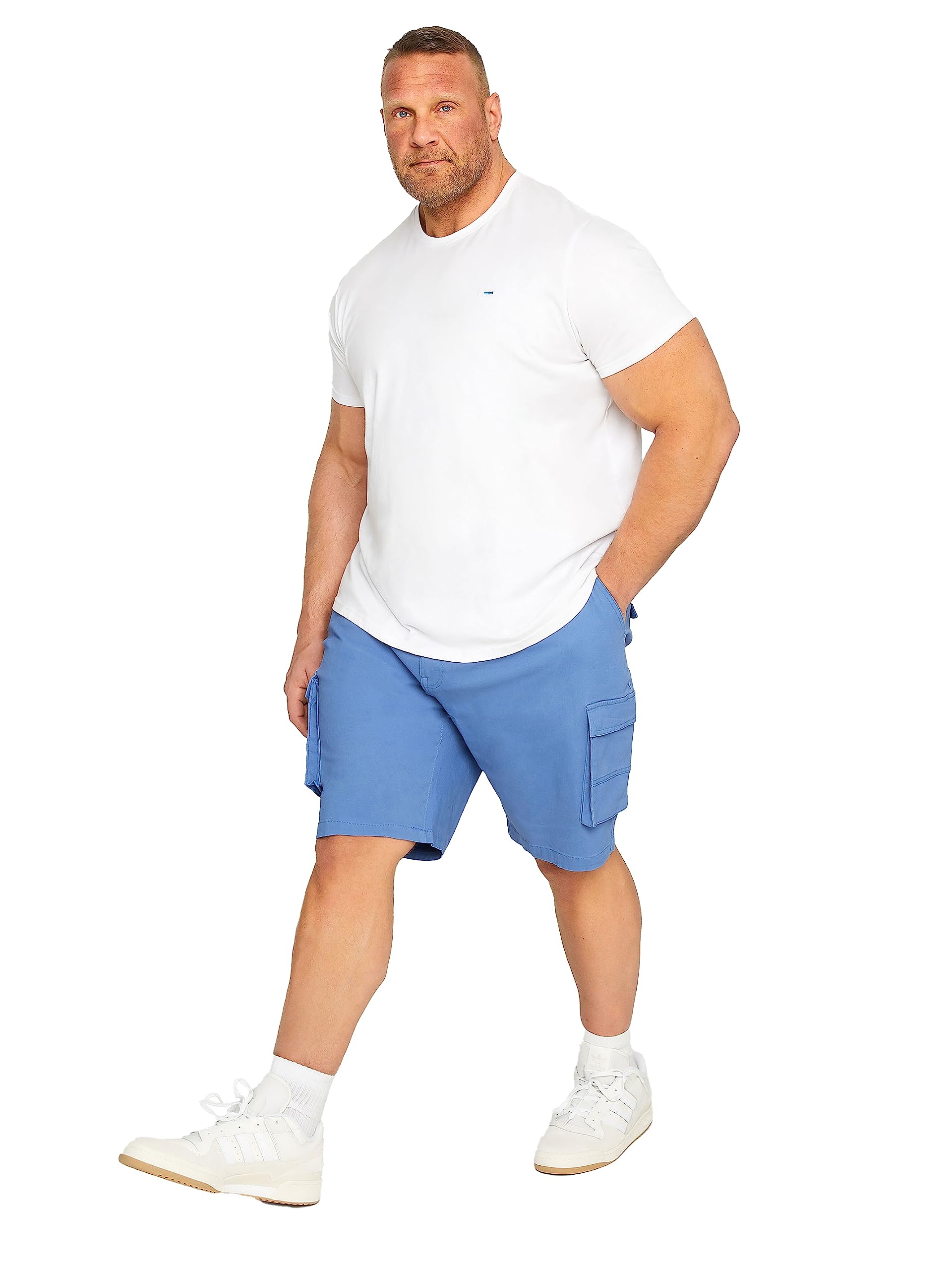 BadRhino Big & Tall Blue Cargo Shorts - Men's - Plus Size Curve