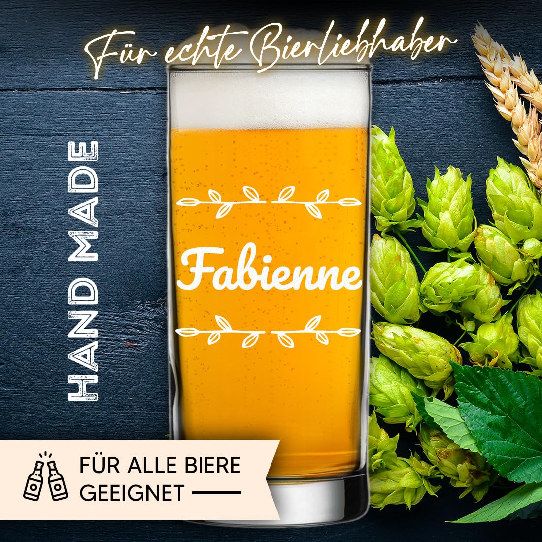 polar-effekt Longdrinkgläser 485 ml 6er-Set mit personalisierter Gravur - Geschenke für Sie und Ihn - spülmaschinenfeste Trinkgläser - für Wasser, Saft und Drinks