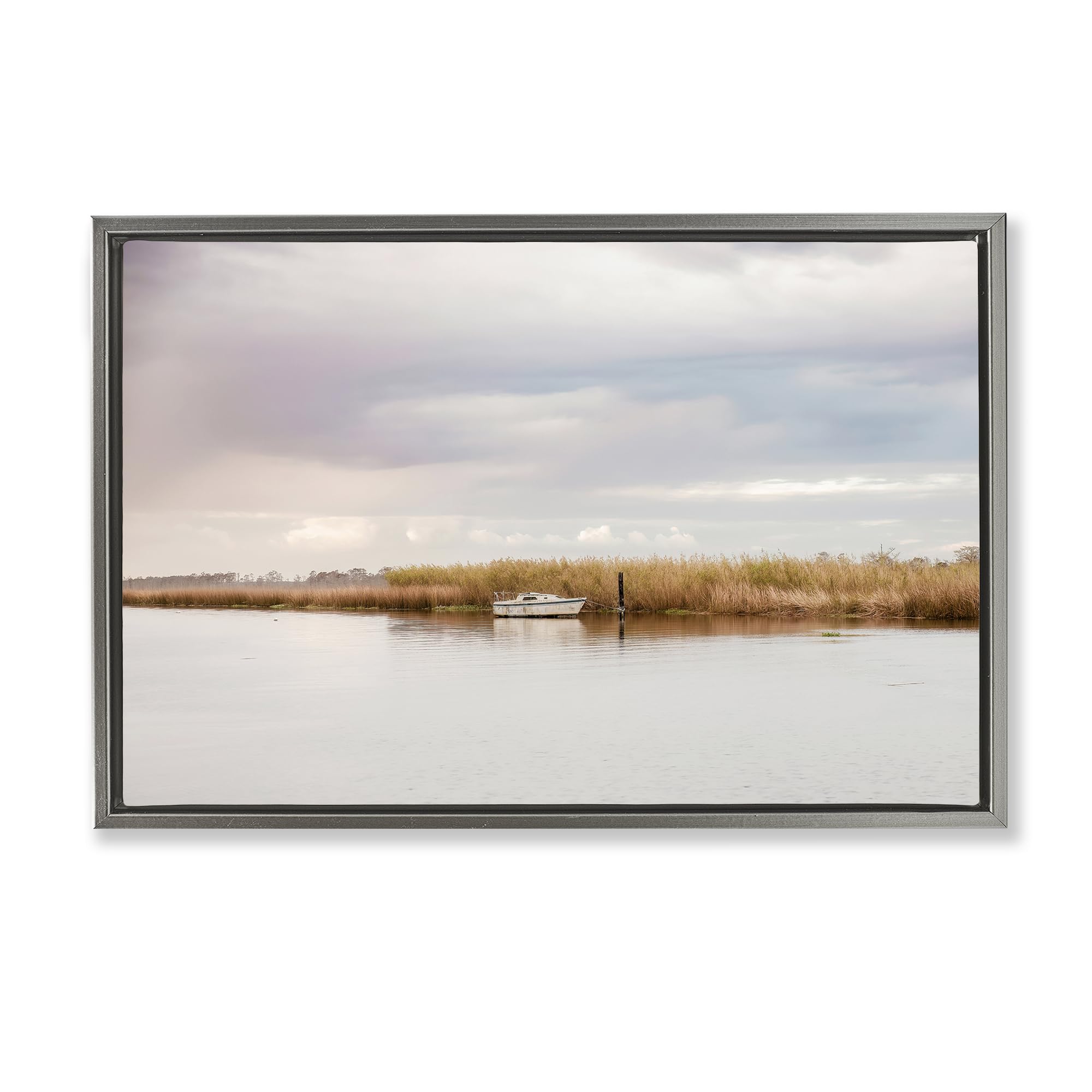 'Magical Mooring Landscape'| Floating Frame Canvas Art