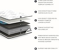 Vista 3 de Signature Design by Ashley Chime Colchón híbrido de 10 pulgadas, espuma certificada por CertiPUR-EE.UU., tamaño individual, blanco