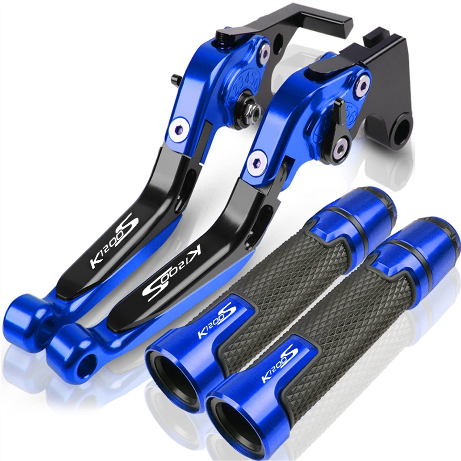 Leviers d'embrayage de frein pour BMW K1200S 2004-2008 avec poignées réglables guidon