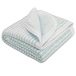 NTBAY Jersey Cotton Quilted Toddler Blanket, Breathable and Warm for Boys and Girls Baby Blanket, 30x40 Inches, Blue