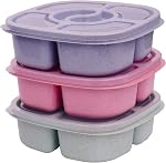 Snack Conteneurs, 4 Boîte à snack Bento réutilisable, 4 Compartiments Préparation des repas Conteneurs pour les enfants Adultes, Conteneur d'aliments divisés pour les voyages scolaires