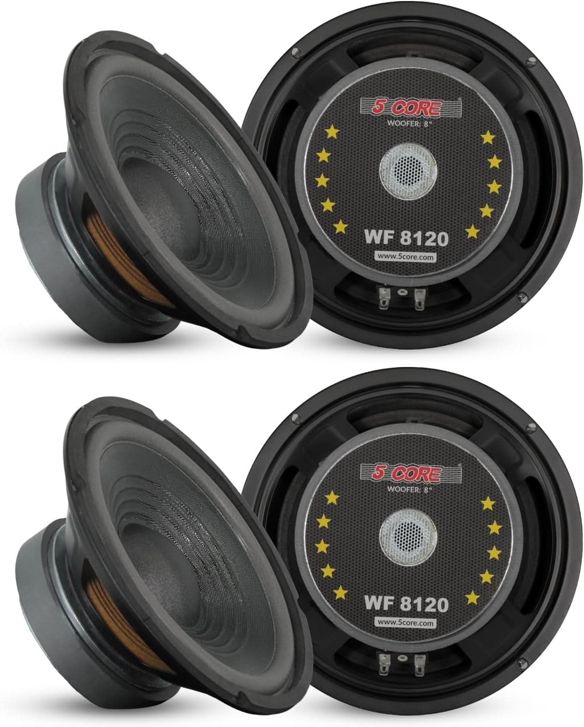 Amazon.com: 5 CORE Car Subwoofer Dual ohm Max Power High Performance ...